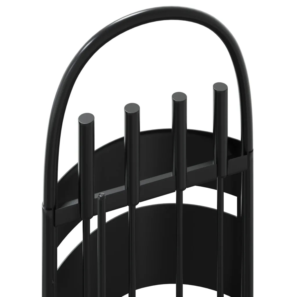 Set di attrezzi per camino 5 pezzi 23x15x66 cm in acciaio 156374