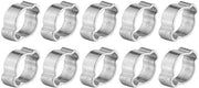 Assortimento di Klemme per Tubi in Acciaio Inossidabile - 10 Stuks - Klemme per Tubi Regolabile 5-23mm - Klemme a Due Ore - Ideale per Tubi di Gas - Finishing Verniciato