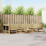 Set di divani da esterno 8 pz Bianco e Beige 3388511