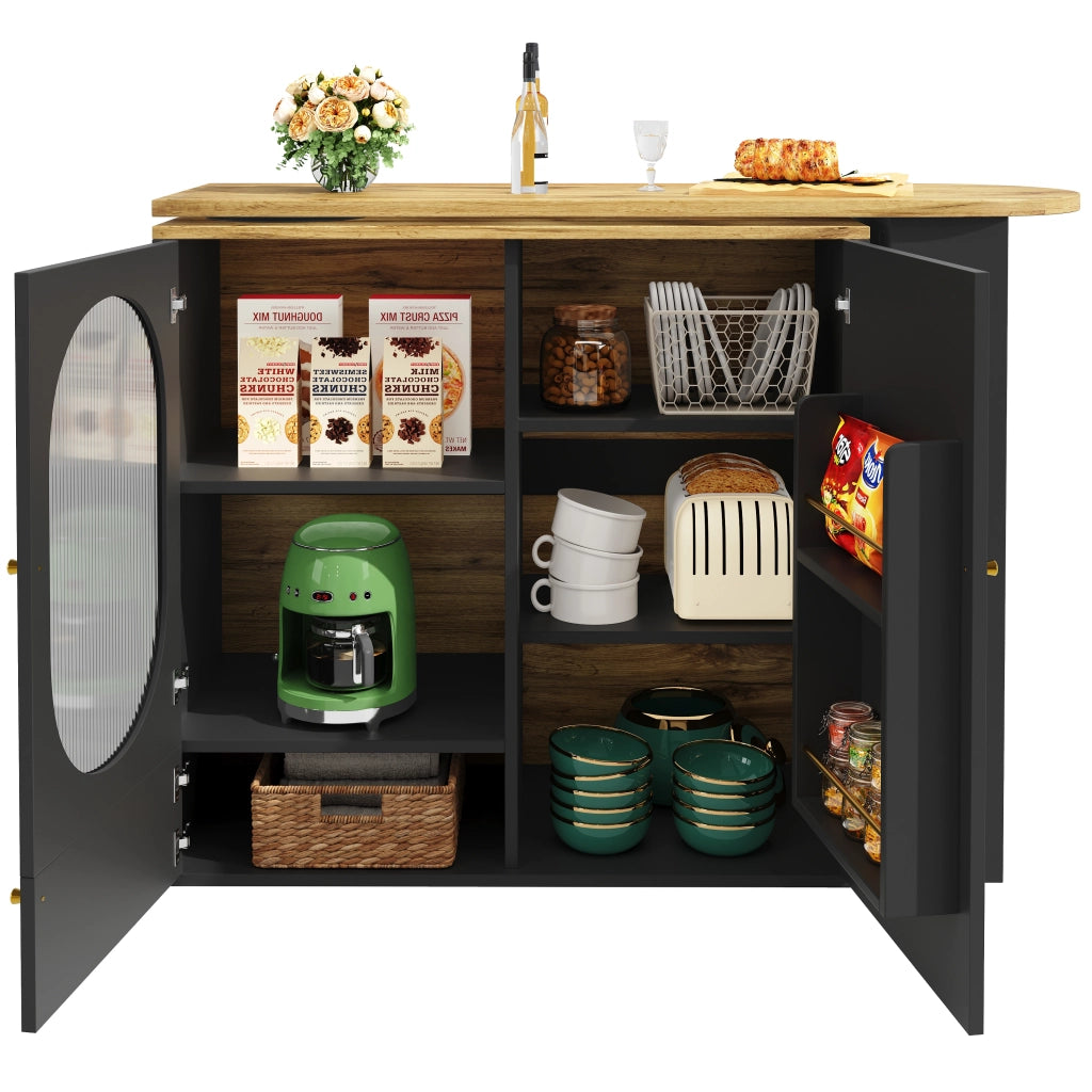 TAVOLO BAR GIREVOLE 138x39x105 cm MDF e metallo nero