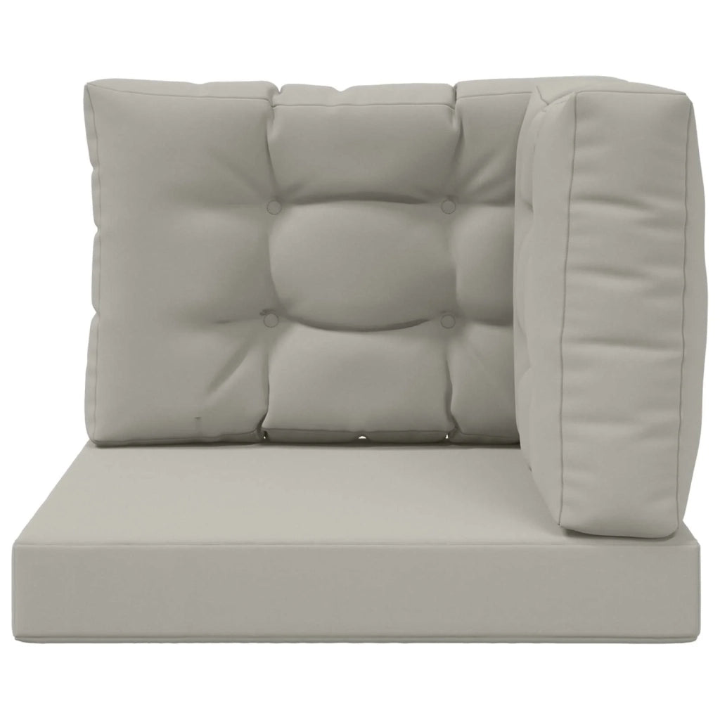 Cuscino per divano da esterno 3 pcs Grigio Poliestere