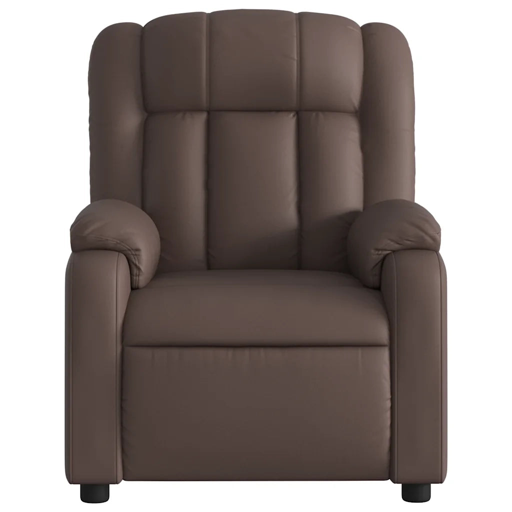 Poltrona Massaggiante Elettrica Marrone in Similpelle 3205259