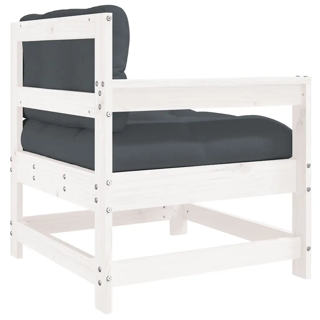 Sedia da Giardino con Cuscini in Legno Massello di Pino CFW5703628