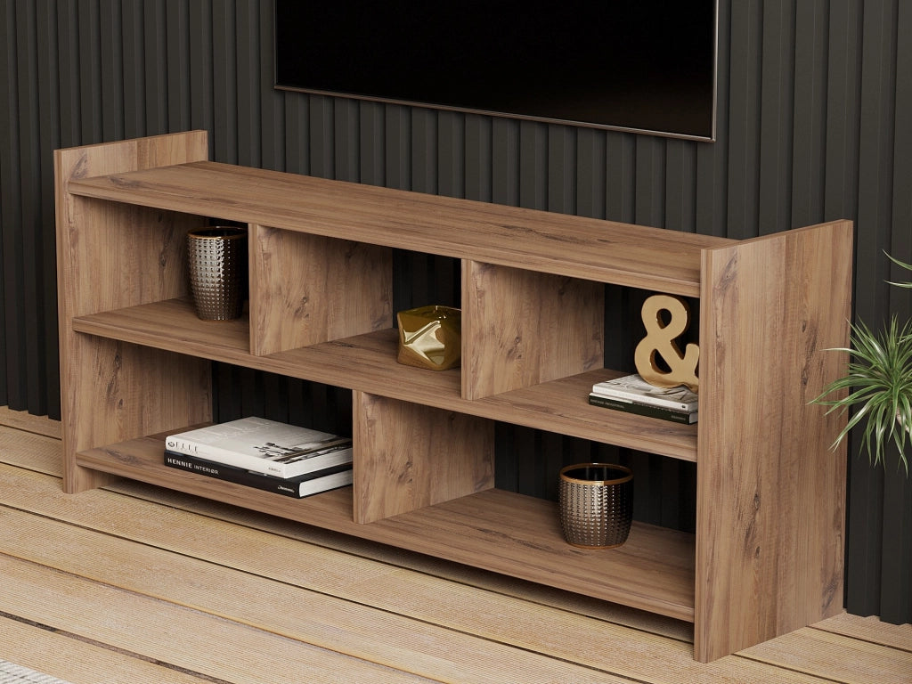 Mobile porta TV in legno "Pera" - 117 x 28 x 55 cm - Pino atlantico