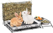 Hooivoeder 3 in 1 con gabbia per gatti e toilette per piccoli animali - cavi, hamster, conigli