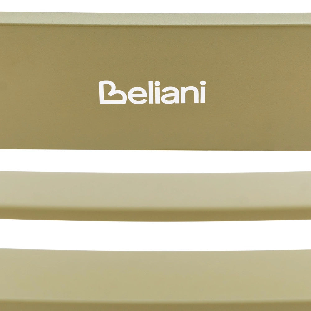 Sedia a dondolo da giardino verde oliva alluminio a doghe Design moderno per esterni