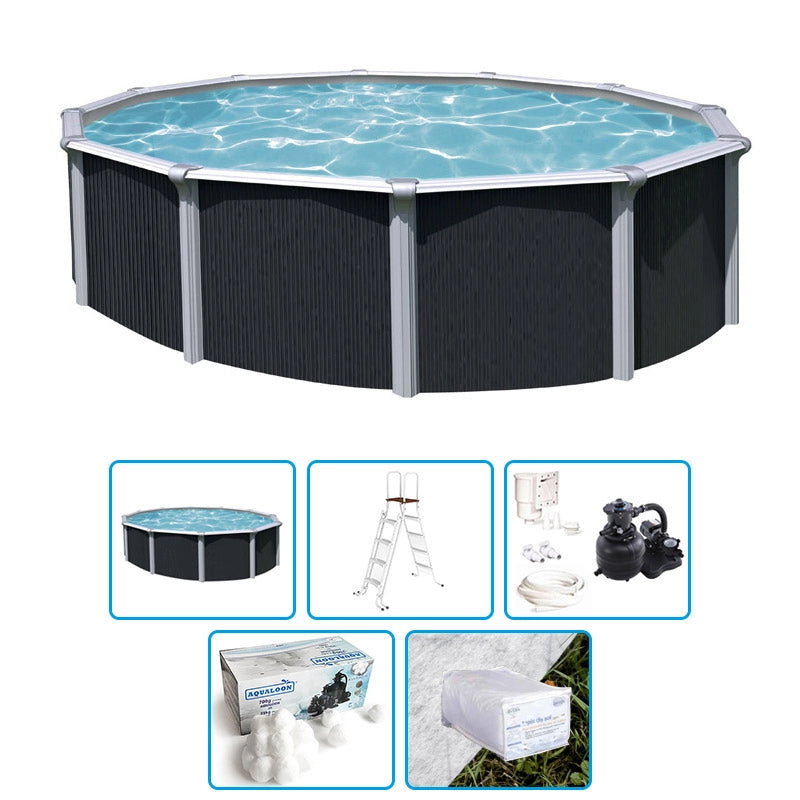 Piscina Fuori Terra Steeldesign -  3,65 X H.1,32 M - Kit Base