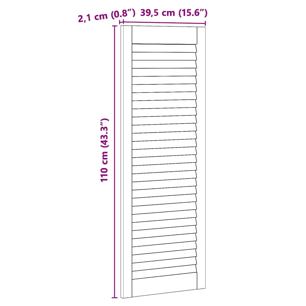 vidaXL Porte per Armadi con porta 2 pcs Marrone 110 x 39.5 x 2.1 cm