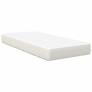 Letto singolo | Letto per adulti | Materasso da Letto con materasso Crema 90 x 190 cm Tessuto
