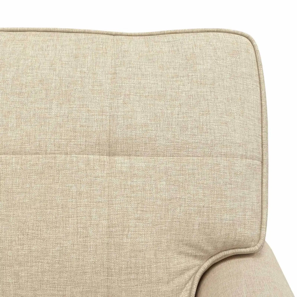 Chaise Lounge con cuscino Crema 91 x 157 x 91 cm Tessuto 42022936
