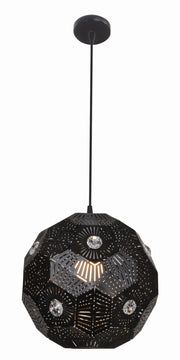 Lampada a sospensione Candellux Euphoria nera Ø30 E27