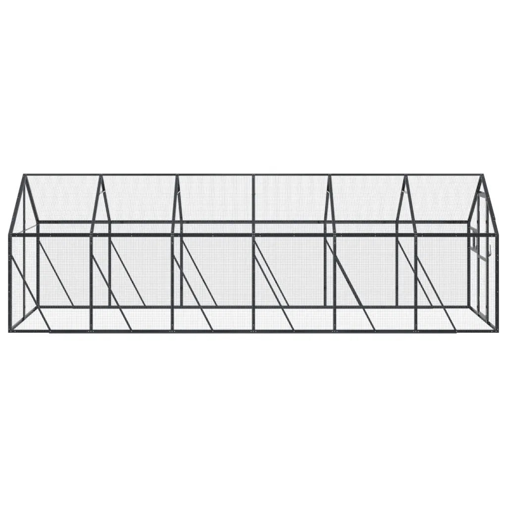 Voliera Antracite 1,79x6x1,85 m in Alluminio 3155804