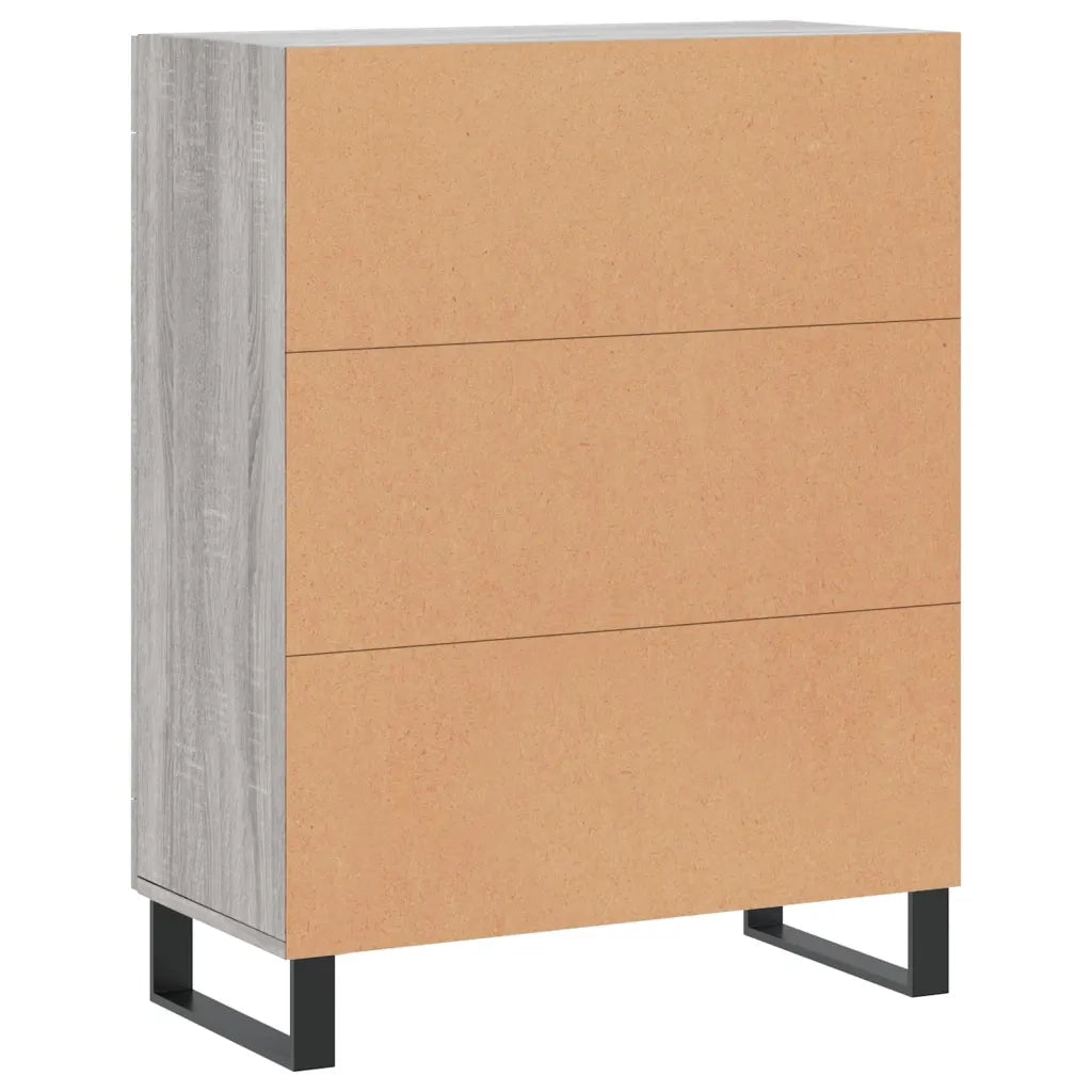 Credenza Grigio Sonoma 69,5x34x90 cm in Legno Multistrato 830226