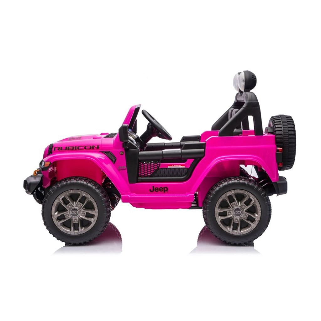 Macchina Elettrica per Bambini Jeep Wrangler Rubicon 12V con Telecomando Rosa