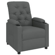 Poltrona | Sedia Relax Reclinabile in Tessuto Grigio Scuro