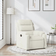 Poltrona Reclinabile Crema in Velluto 373509