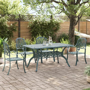 Set da Pranzo da Giardino 5 pz Verde in Alluminio Pressofuso 3216311