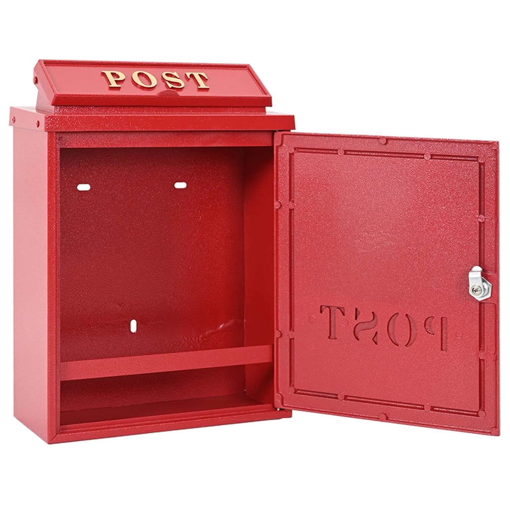 Cassetta Postale da Muro con porta Rosso 29 x 13 x 41 cm 42023498