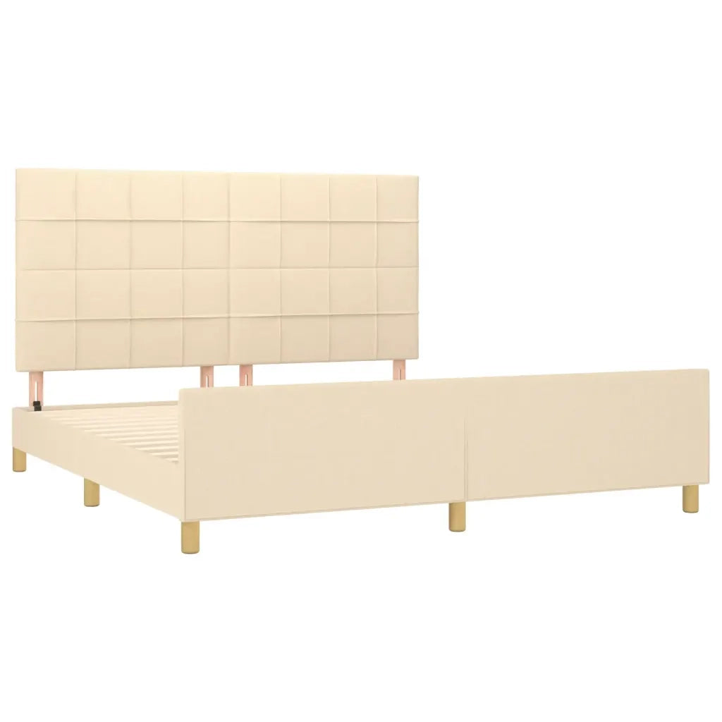 Giroletto senza Materasso Crema 180x200 cm in Tessuto 3125078