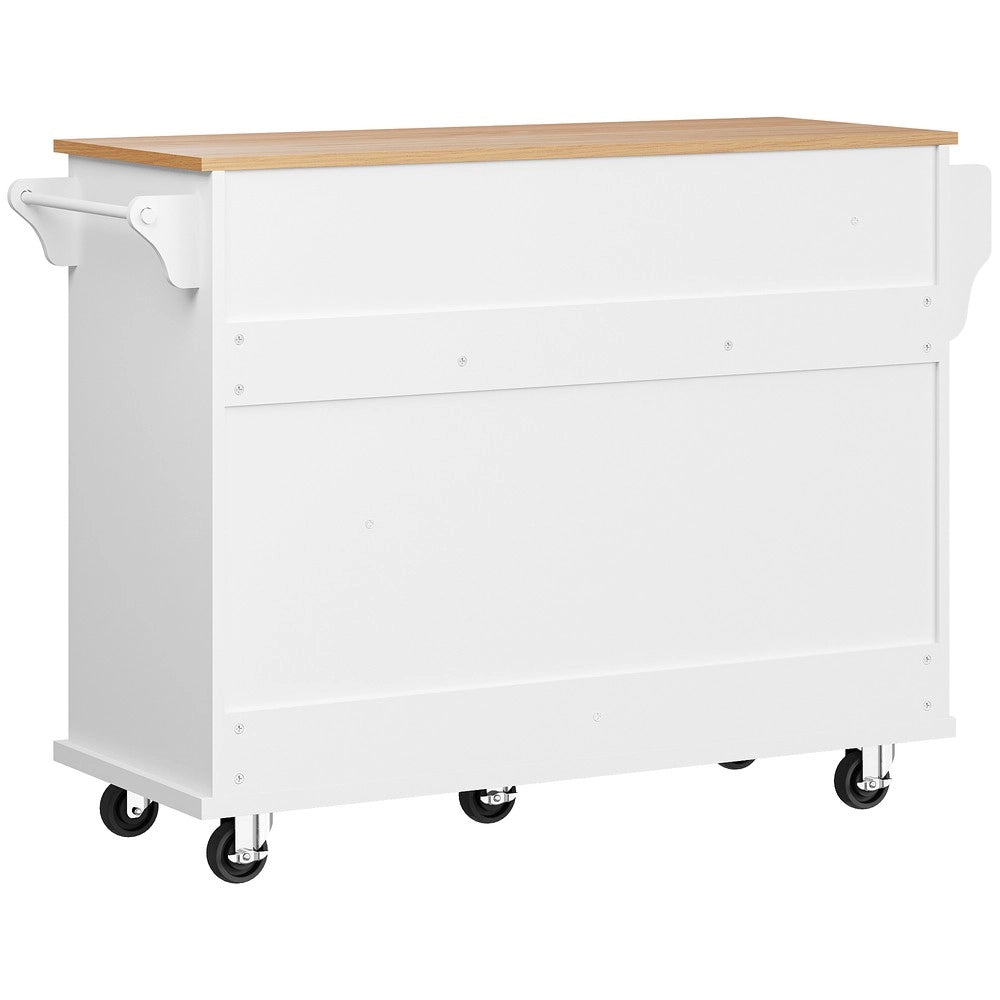 Carrello da Cucina con Cassetti ¨C Xylo ¨C Bianco, Legno, 134x46x92 cm