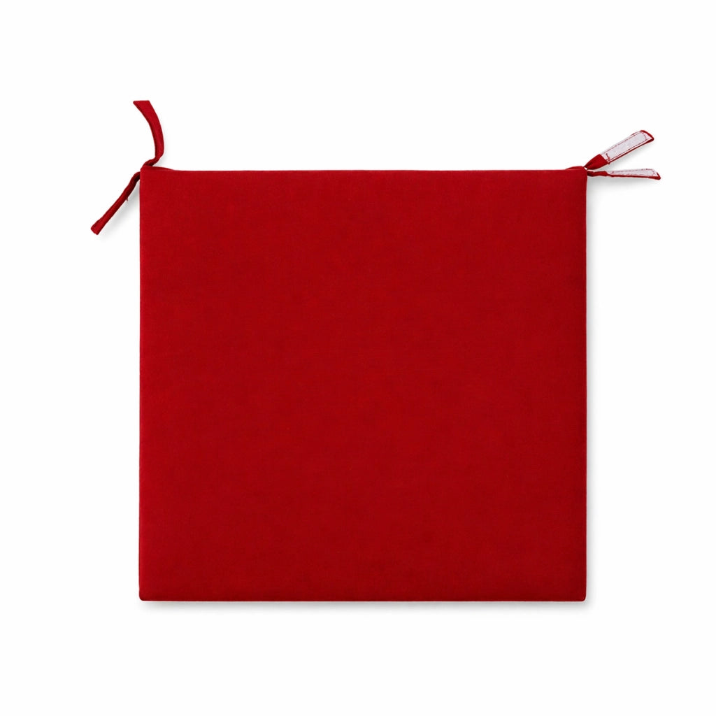 Cuscino seduta per sedia 45x47cm con velcro in poliestere – Bordeaux
