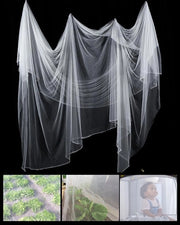 Rete di protezione per esterno, rete per terrazza, rete per giardino, rete per uccelli, rete per protezione interna (2,4*10m) - Bianco - 2.4*10m