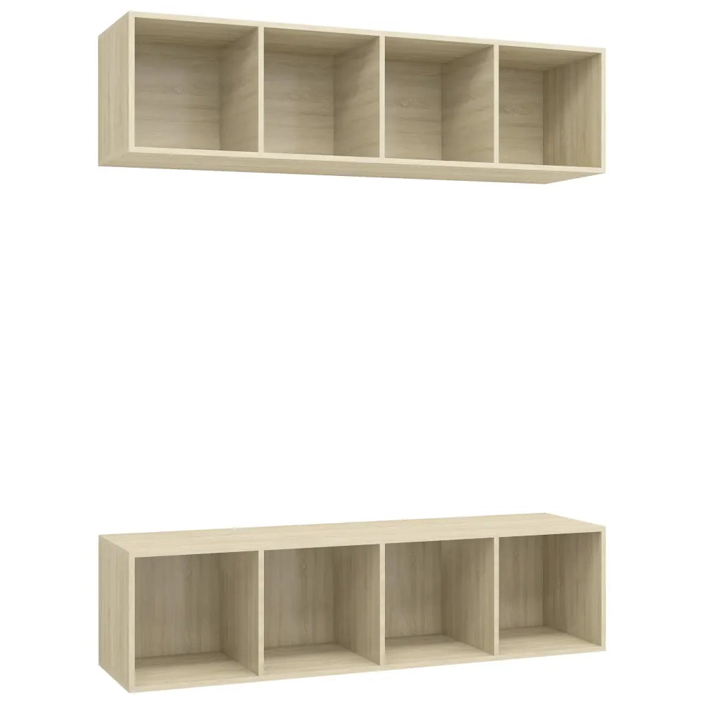 Mobile TV a Parete 2 pz | Armadietto TV | Mobile Porta TV Rovere Sonoma in Truciolato