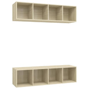 Mobile TV a Parete 2 pz | Armadietto TV | Mobile Porta TV Rovere Sonoma in Truciolato