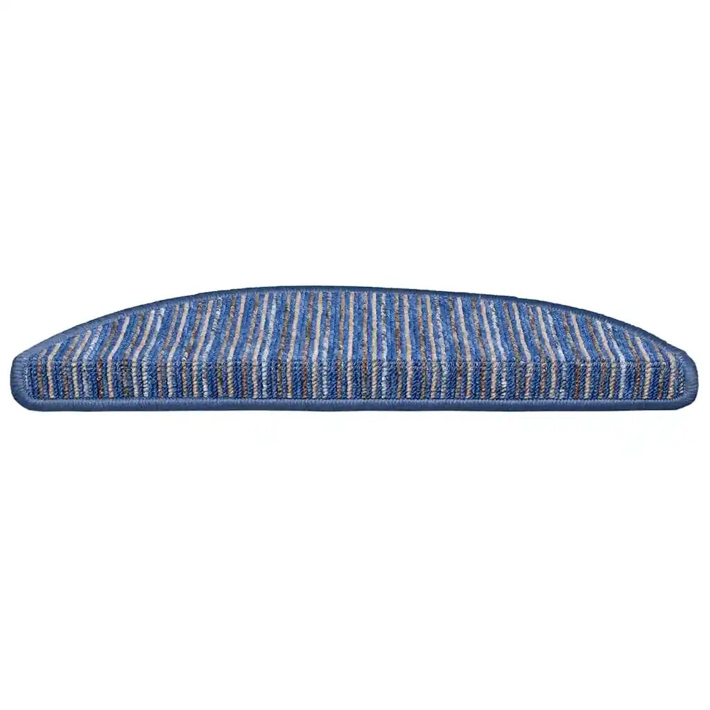 Tappetini per scale autoadesivi 15 pz | Gradini per Scale Blu 56 x 17 x 3 cm