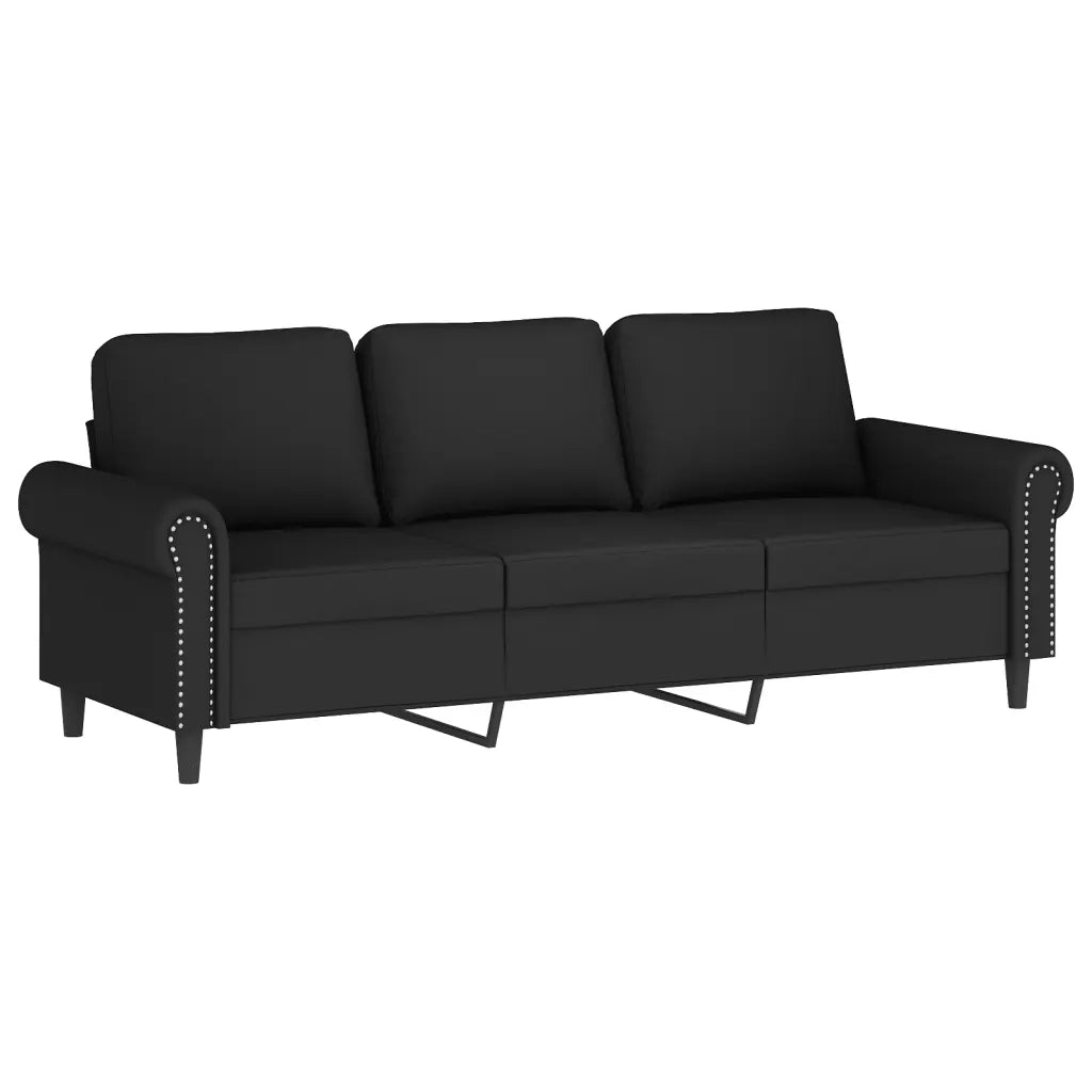 Set di Divani 3 pz con Cuscini Nero in Velluto 3202265