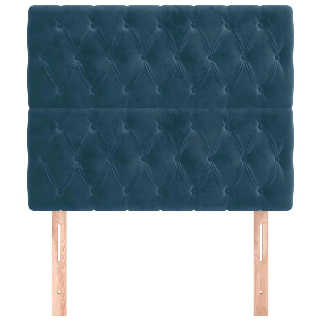 Testiera | Testata Blu Scuro 100x7x118/128 cm Velluto