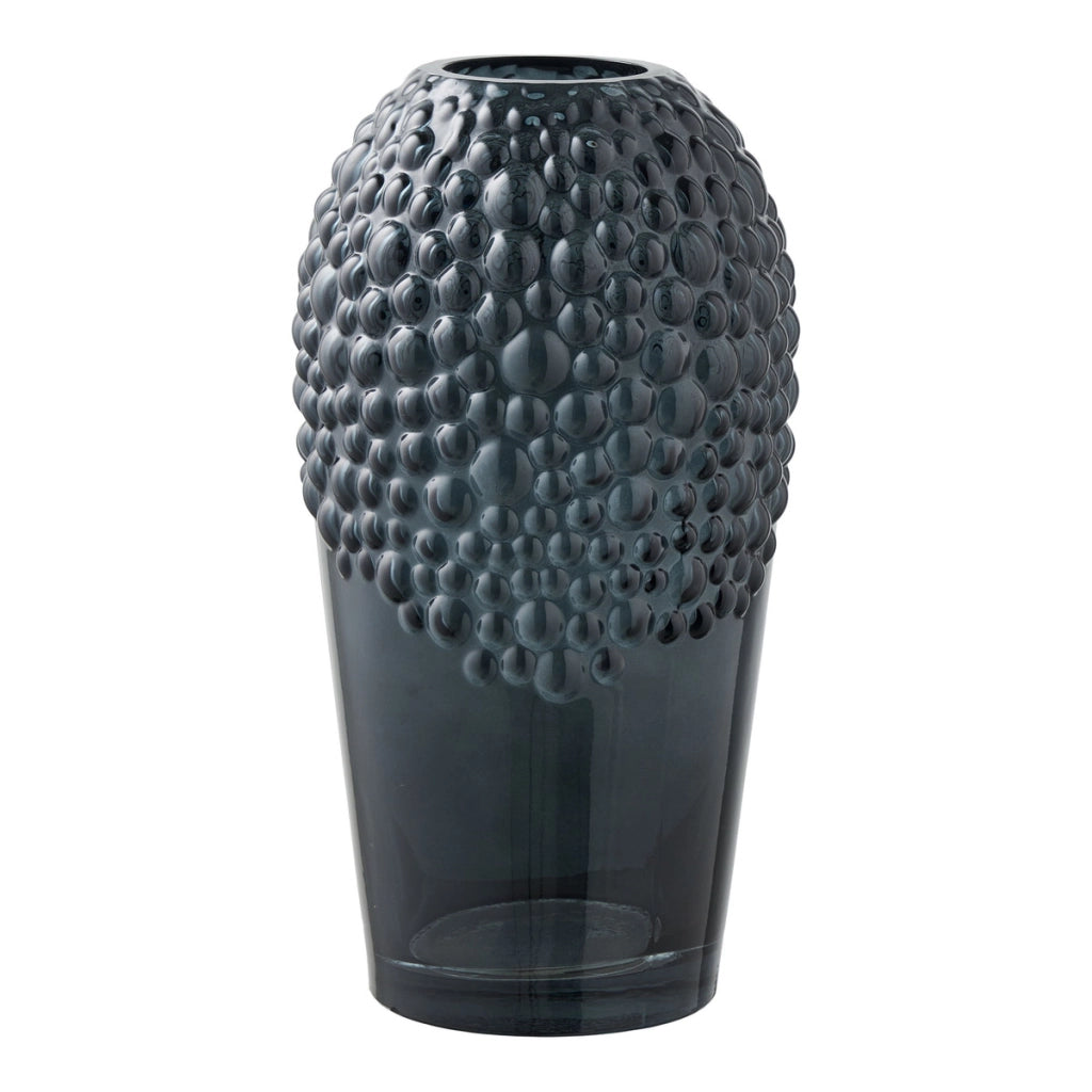 Vaso Decorativo Odense, Grigio, Vetro, 14x14x25 cm