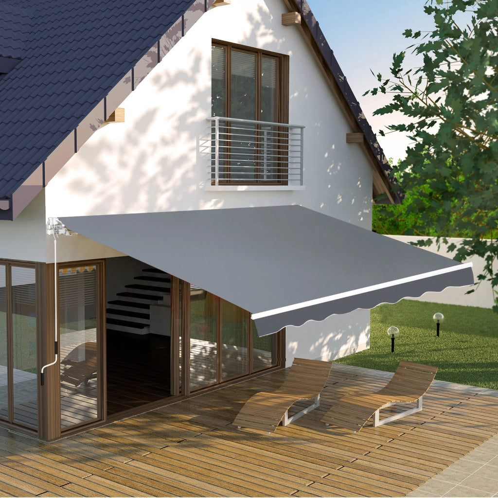 Tendone Manuale Retrattile ¨C Zephmum ¨C Grigio 2.5x2m