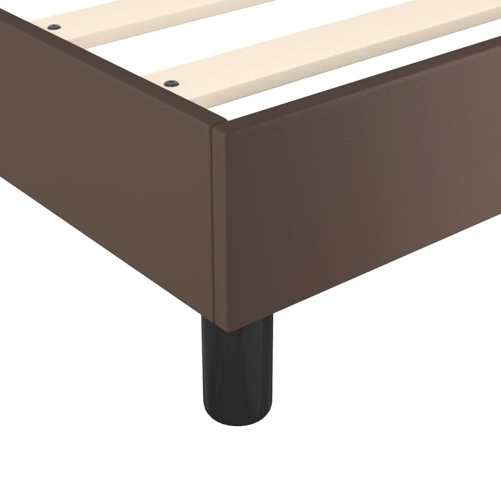 Struttura Letto a Rete a Molle Marrone 140x190 cm in Similpelle 3121044