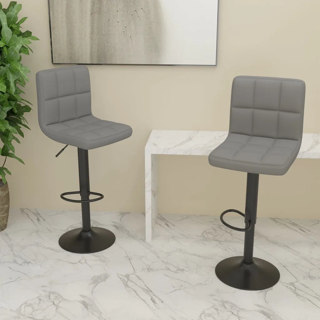 Sgabelli da Bar 2 pz Grigio Chiaro in Tessuto cod mxl 72537