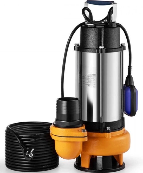 Pompa a doppio effetto - 2200W - 6000L/u - Pompa per scarico - Inclusa valvola di scarico