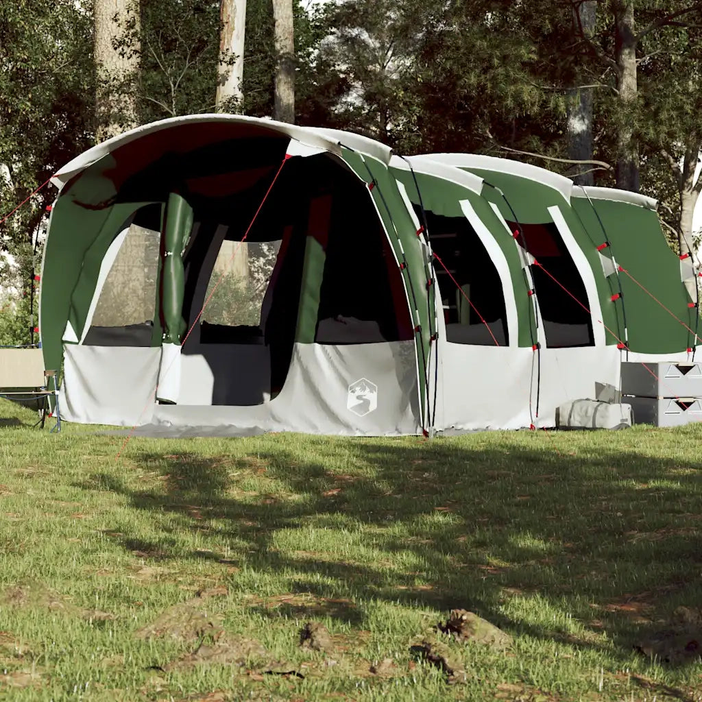 Tenda Familiare a Tunnel per 8 Persone Verde Impermeabile 94749