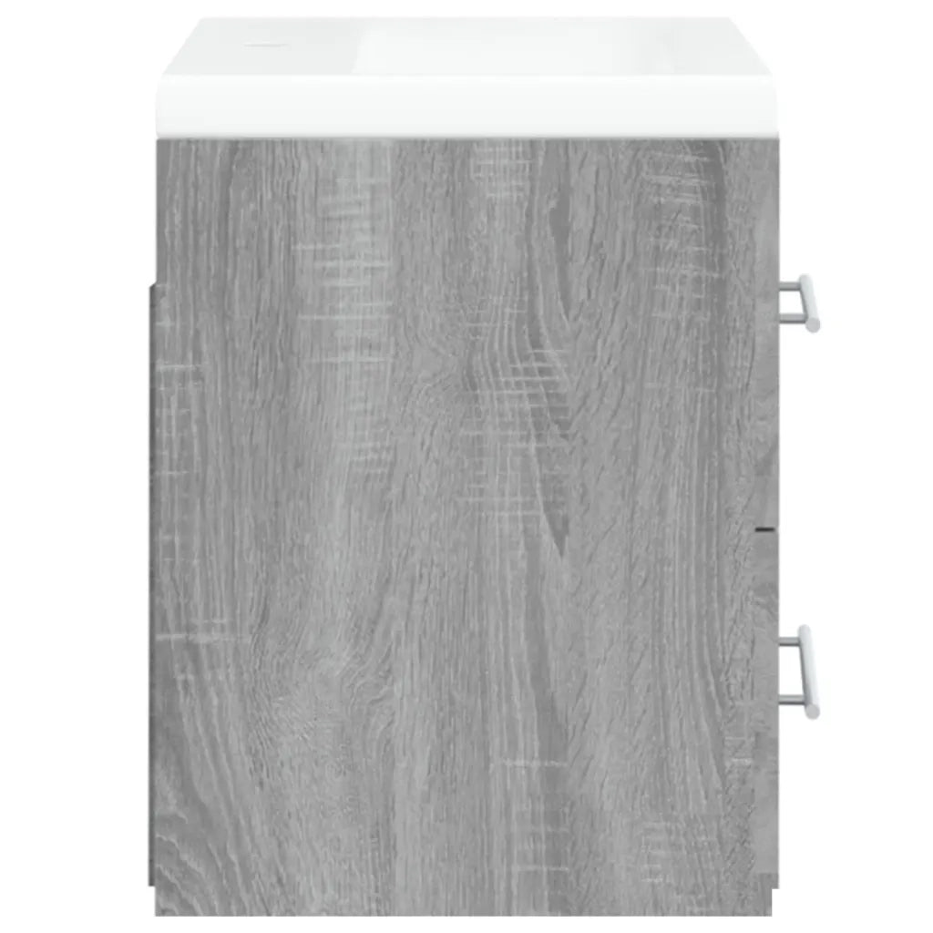 Mobile Bagno e Lavabo Integrato Grigio Sonoma Legno Multistrato 3120180
