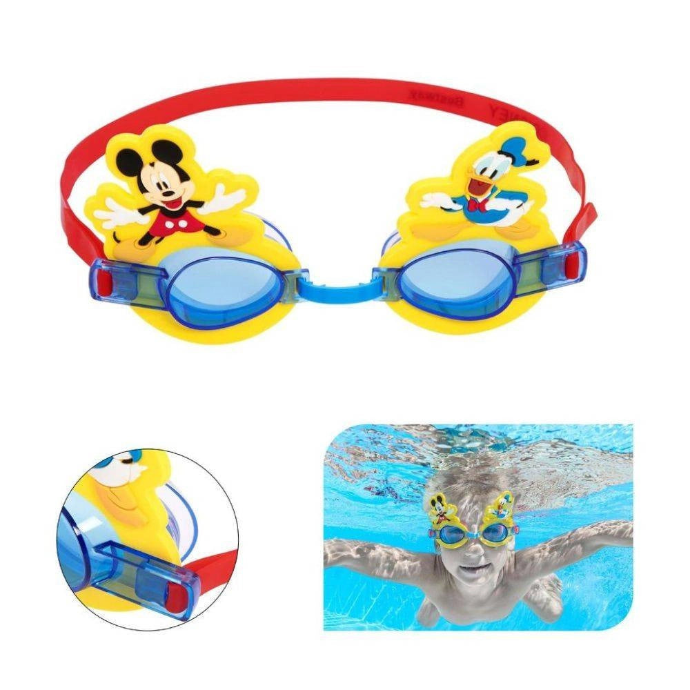 Trade Shop - Occhialini Disney Topolino E Paperino Per Bambini Nuoto Piscina Mare Estate -