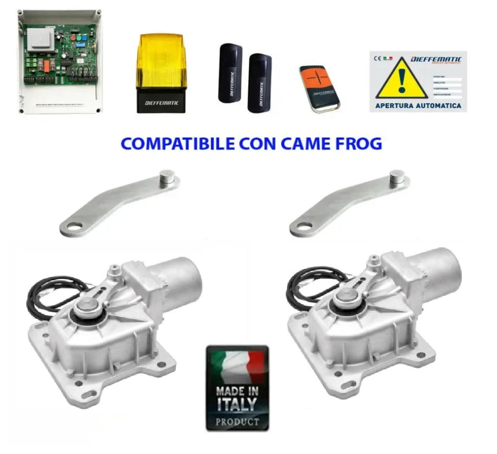 KIT COMPLETO CROMO CON MOTORI INTERRATI SI ADATTA A CON CASSE CAME FROG 220 230V