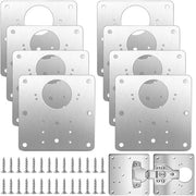 Kit di riparazione per bielle 8 pezzi - Piattaforma di riparazione per bielle - Biella per cucina - Viti - Mobili da soggiorno - Dimensioni 9 x 9 cm - Piattaforma di biella