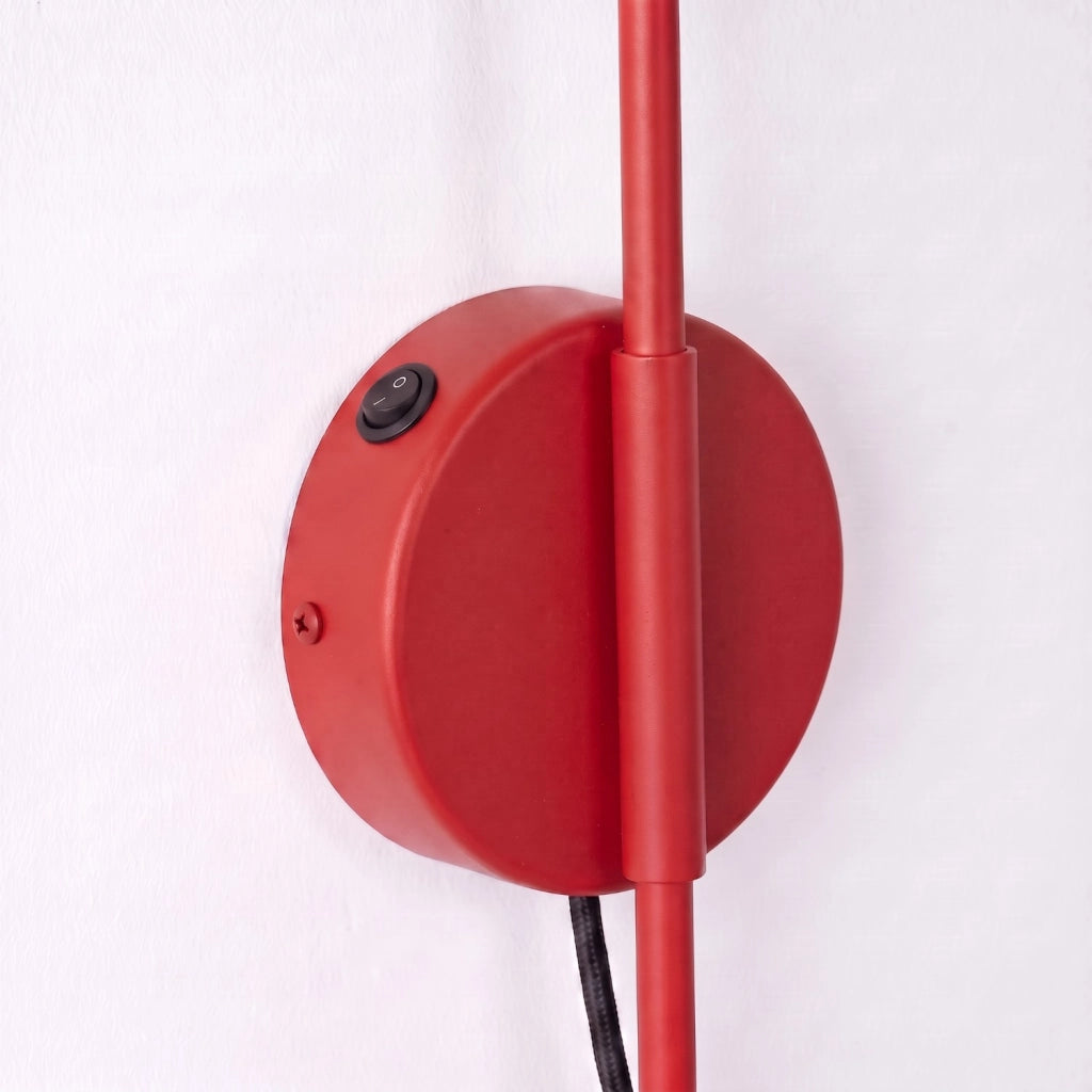 Applique NOX 1 rosso con interruttore