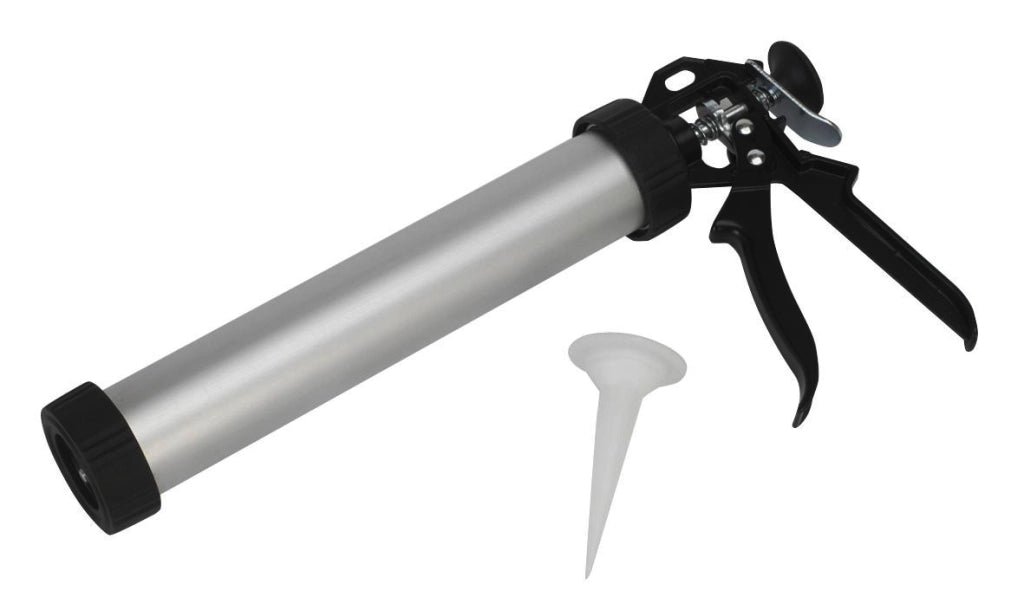 PISTOLA PER CARTUCCIA SILICONE FUGHE 230 MM IN ALLUMINIO PROFESSIONALE BECCUCCIO