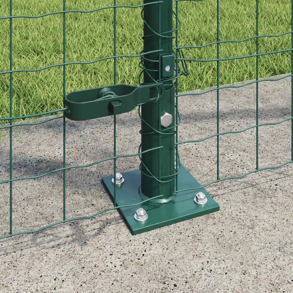 Palo della recinzione 7 pcs Verde Acciaio 42004296