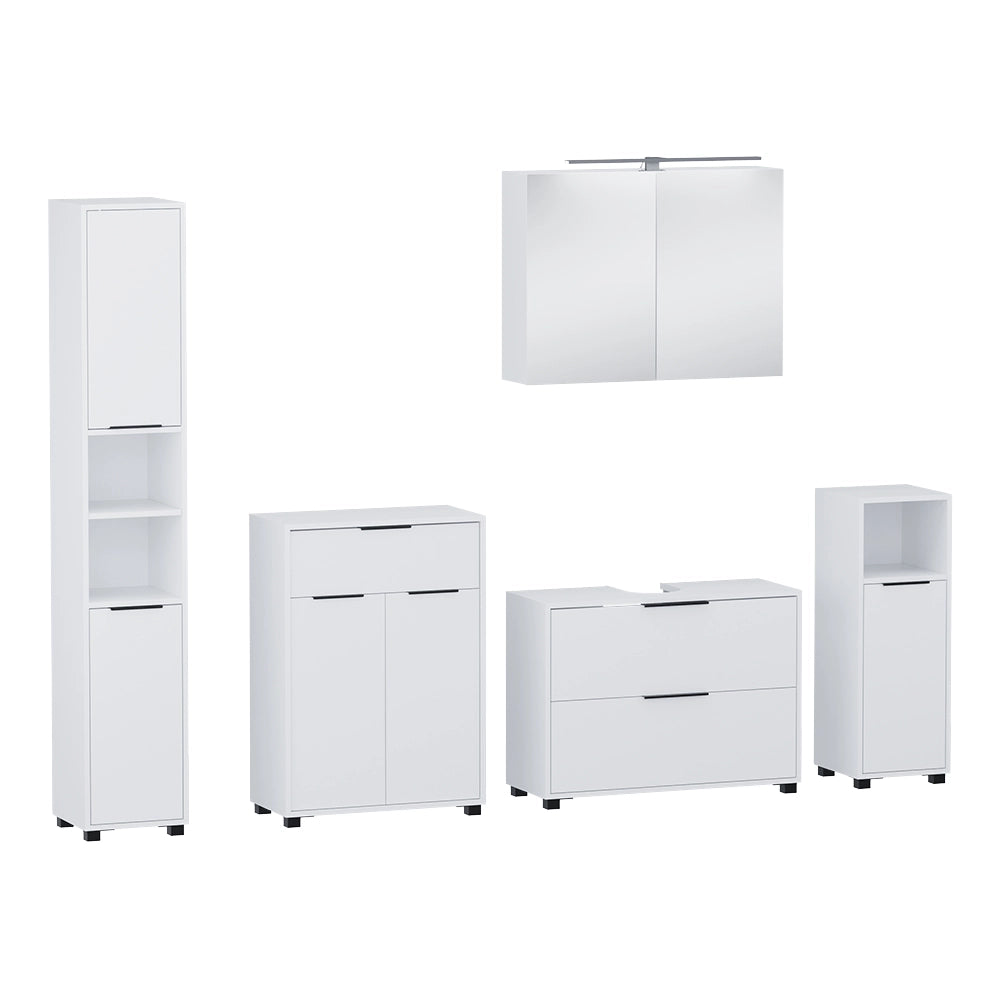 Vicco Set di mobili da bagno Bianco 5 parti