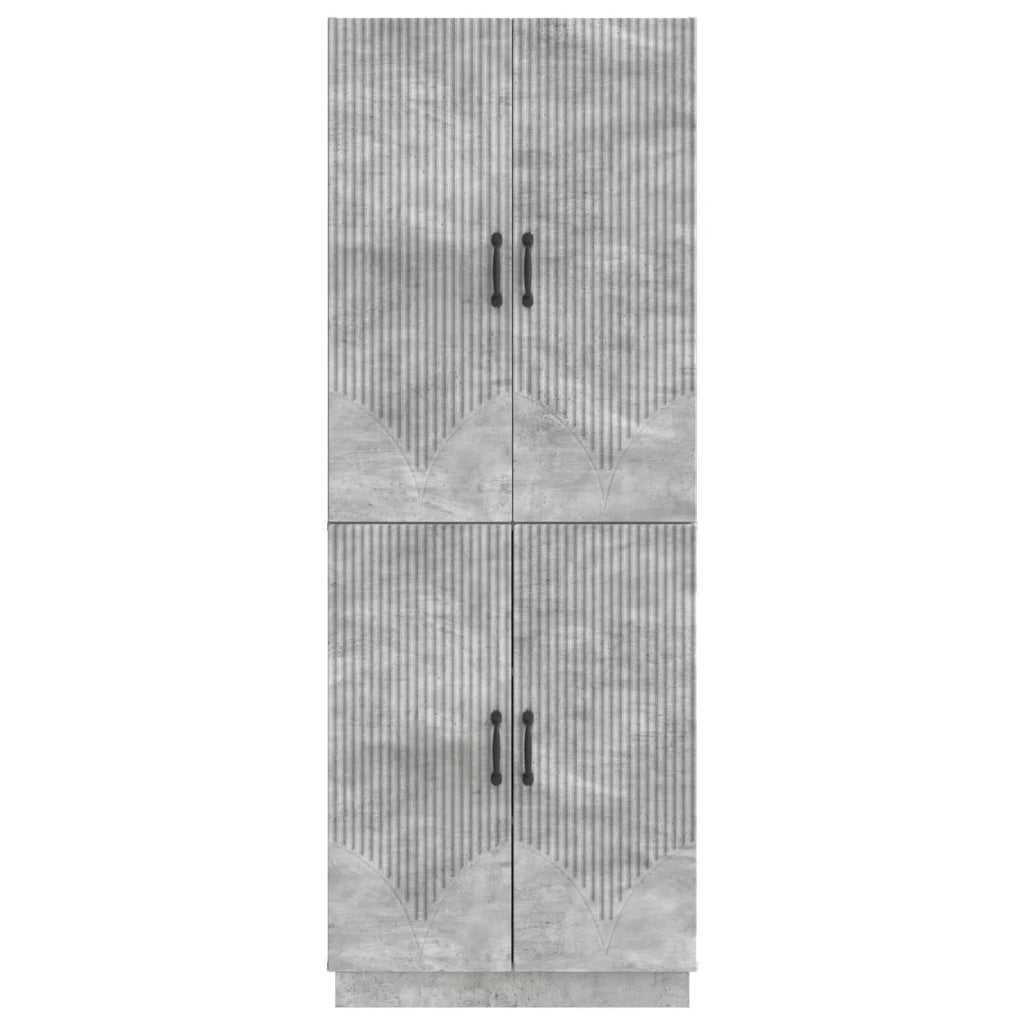 Set di armadi 2 pcs Grigio Cemento Legno ingegnerizzato