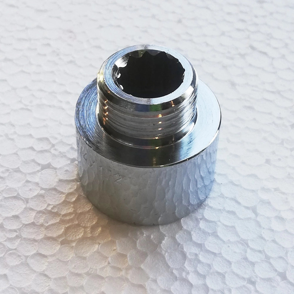 Prolunga ridotta da f 1/2''x m 3/8'' in ottone cromato