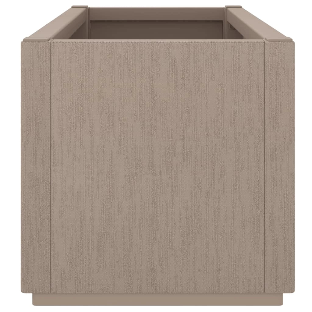 Fioriera rialzata per piante fiori terrazza giardino colore chiaro 80 x 36 x 35 cm PP marrone 02_0038534