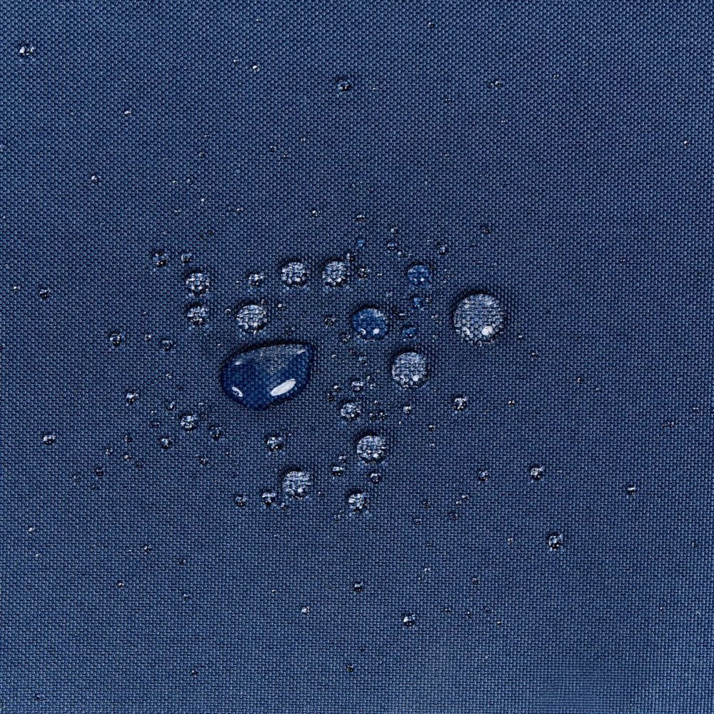 Cuscino per panche da esterno con lacci e rivestimento sfoderabile in tessuto blu con lacci, resistenti ai raggi UV e idrorepellenti