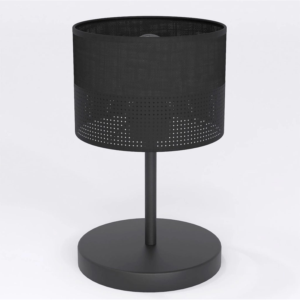Lampada da tavolo Karbon in acciaio nero opaco